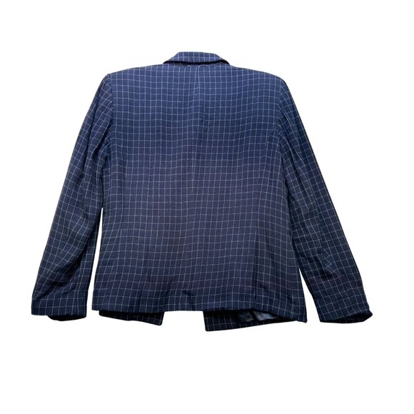 Pendleton  Womens Classic Blue Checkered Blazer Jacket Size 10 Made In USA - Picture 8 of 13